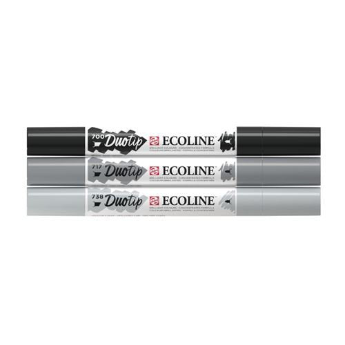 Rotulador Ecoline Duotip Estuche 3 Grises (Negro-Gris Frio - | Talens España | Pack 1 Unidades Imagen principal del producto