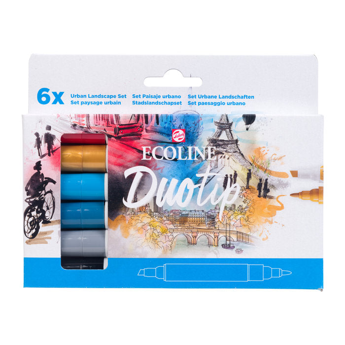 Rotulador Ecoline Duotip Estuche 6 Colores Paisajes Urbanos | Talens España | Pack 1 Unidades Imagen principal del producto
