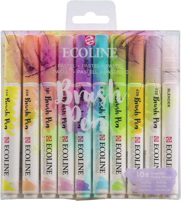 Rotulador Ecoline Brushpen 10 Colores Pastel | Talens España | Pack 1 Unidades Imagen principal del producto