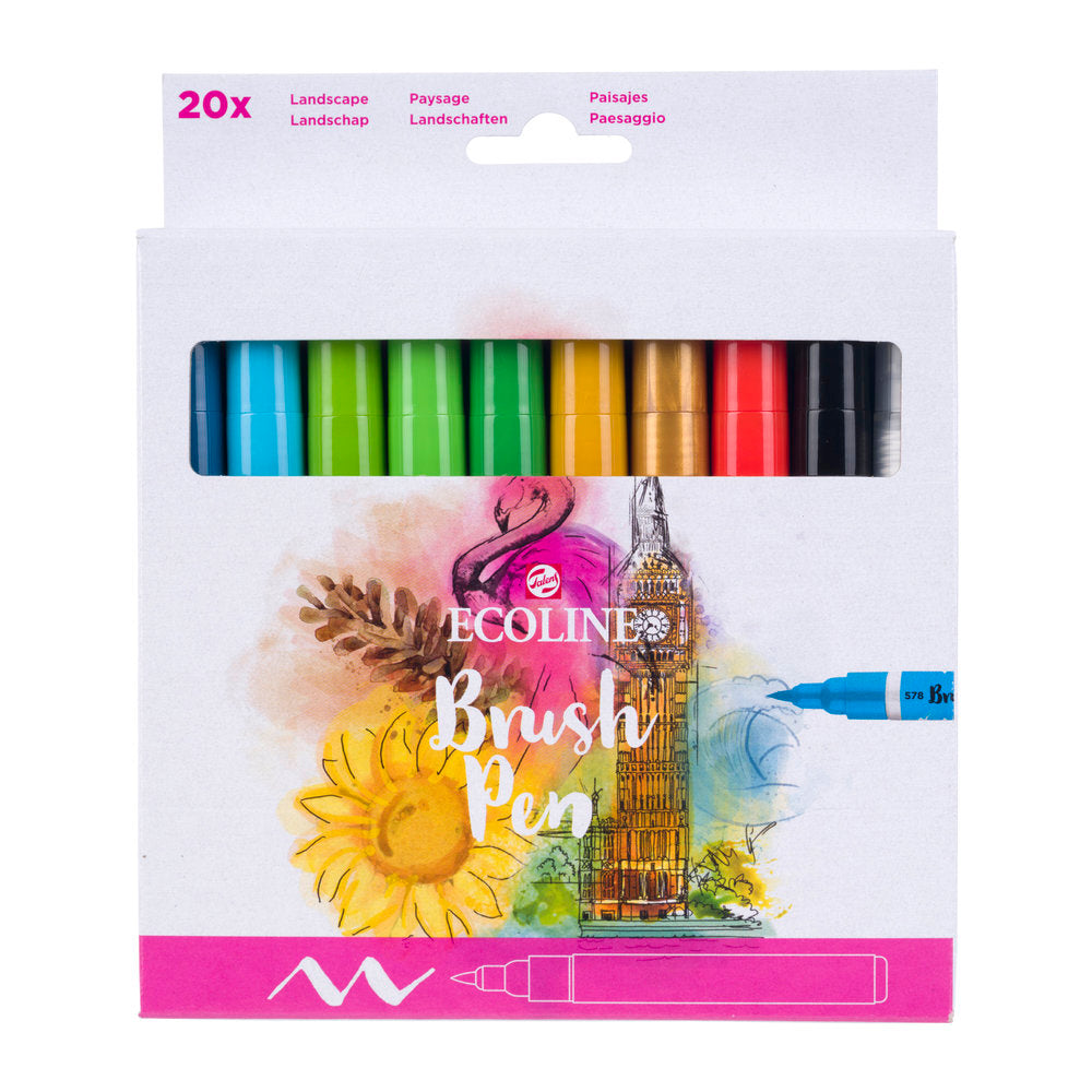 Rotulador Ecoline Brushpen Estuche 20 Unidades Cartón Marca Talens España