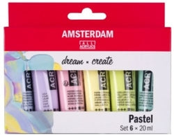 Pintura acrílica colores pastel Talens estuche 6 botes 20 ml Imagen principal del producto