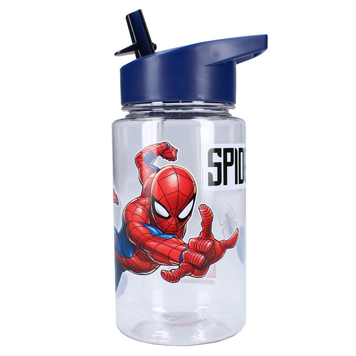BOTELLA CON PAJITA 450ML SPIDER-MAN LET'S EAT! | VADOBAG | 1 UNIDAD | 8712645309012