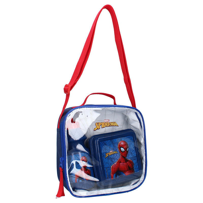 Set Bandolera Sandwichera y Botella Spiderman VADOBAG