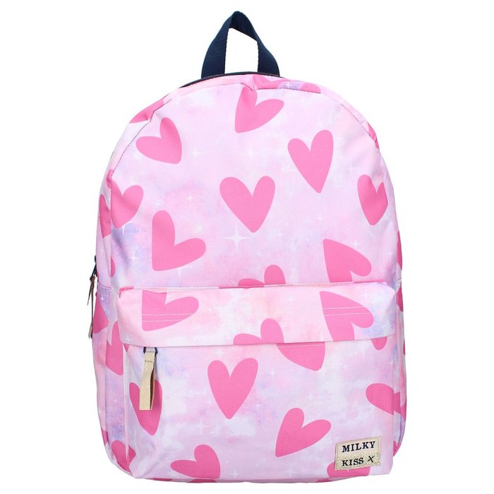 MOCHILA INFANTIL MILKY KISS PINK HEARTS | VADOBAG Imagen principal del producto