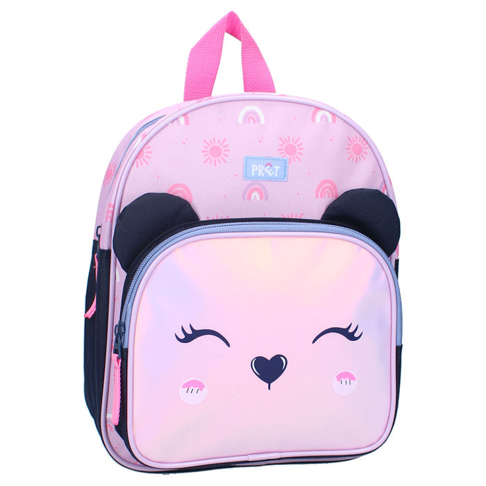 MOCHILA INFANTIL CON BOLSILLO OREJITAS GATITO IRIDISCENTE | VADOBAG Imagen principal del producto