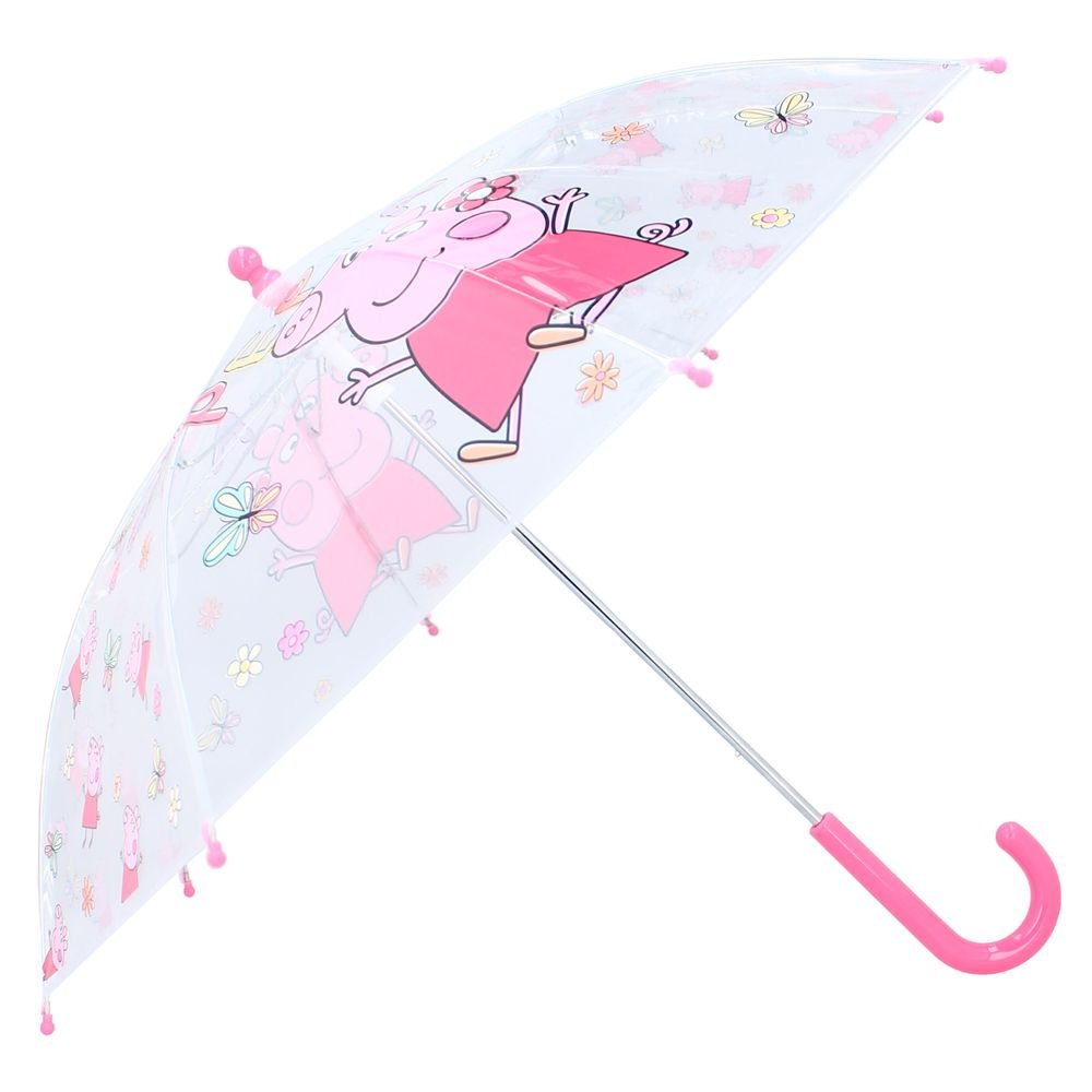 PARAGUAS INFANTIL MANUAL TRANSPARENTE PEPPA PIG RAINY DAYS | VADOBAG | 1 UNIDAD | 8712645316782 Imagen principal del producto