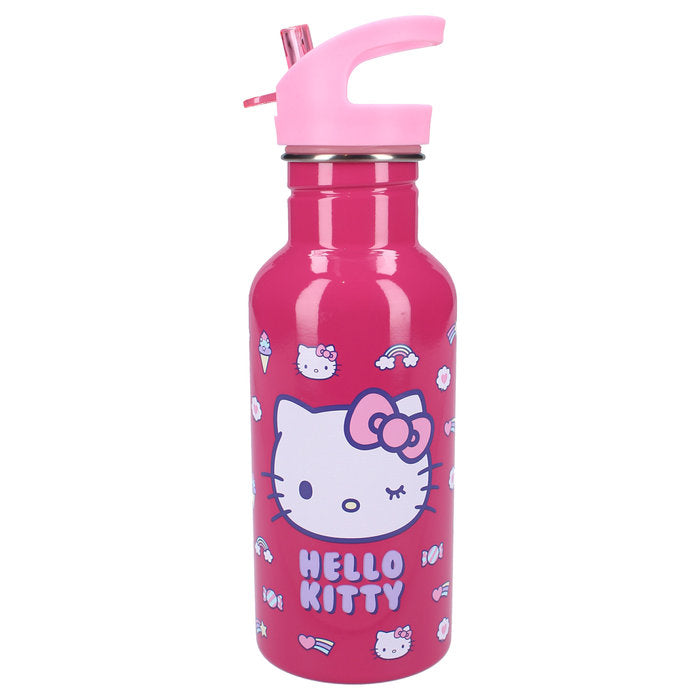 BOTELLA ALUMINIO CON PAJITA 500ML HELLO KITTY TAKE A SIP | VADOBAG | 1 UNIDAD | 8712645318144 Imagen principal del producto