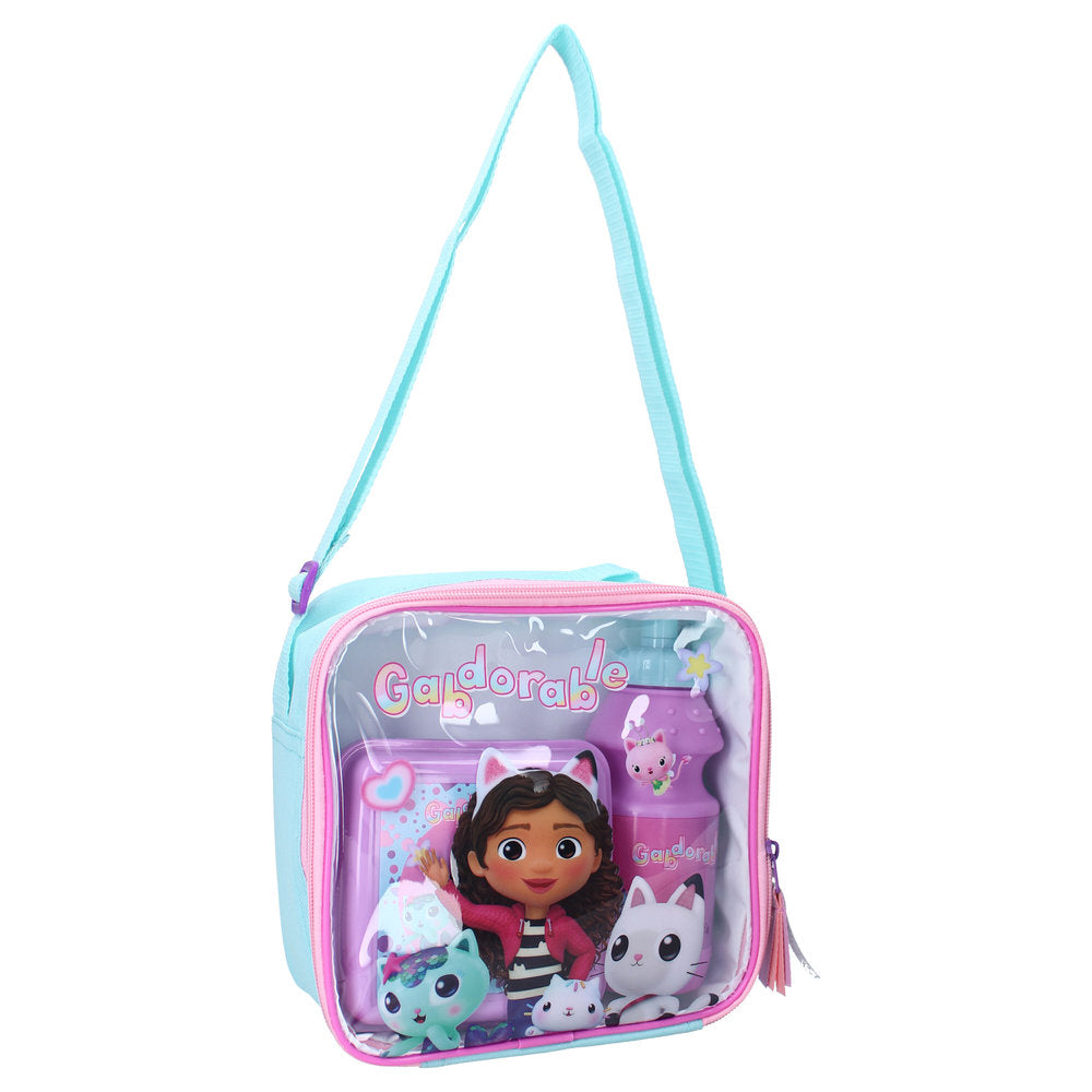 SET BANDOLERA BOTELLA + SANDWICHERA GABBY´S DOLLHOUSE | VADOBAG | 1 UNIDAD | 8712645318328 Imagen principal del producto