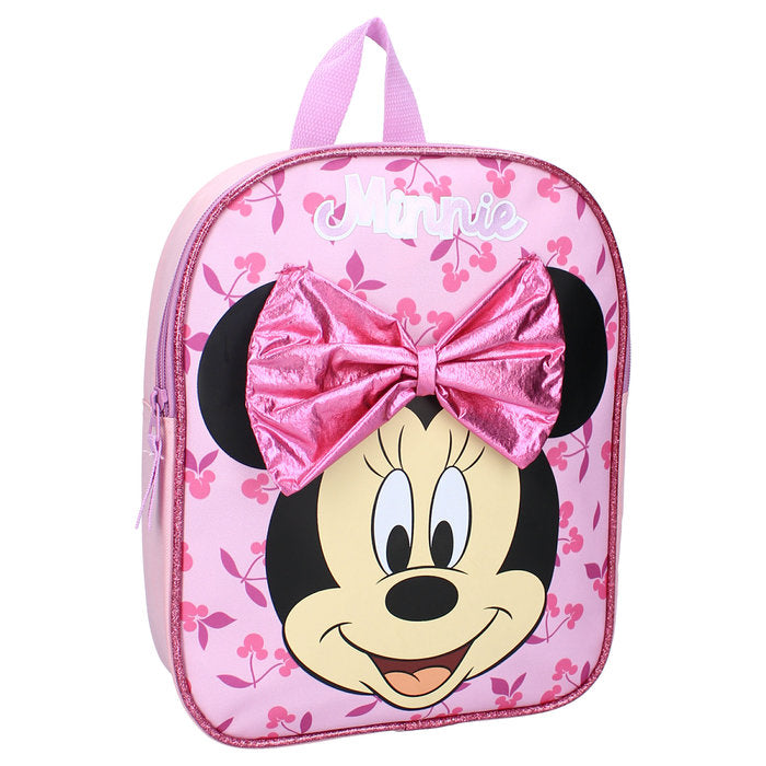 MOCHILA GUARDERIA MINNIE MOUSE LAZO ROSA BRILLANTE | VADOBAG Imagen principal del producto