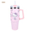 VASO CON PAJITA ALUMINIO 900ML HELLO KITTY BOTTLED BLISS | VADOBAG | 1 UNIDAD | 8712645324152