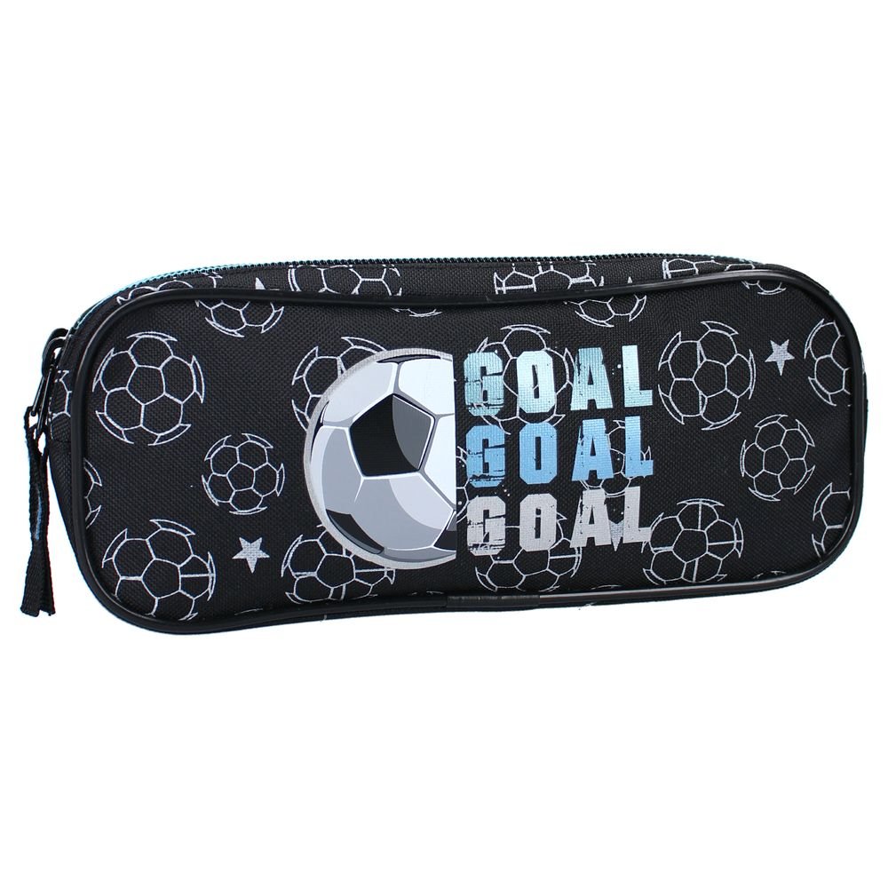 Portatodo Doble Cremallera Football Black VADOBAG Imagen principal del producto