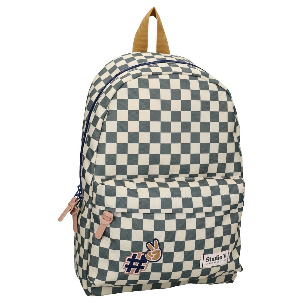 Mochila Escolar 38x25 Bolsillo Frontal Chess Green VADOBAG