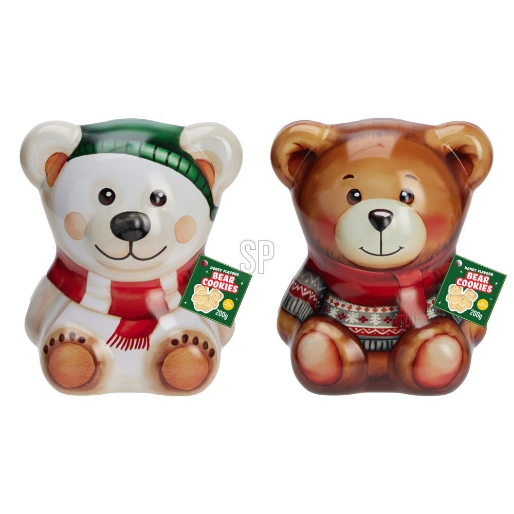 LATA DE GALLETAS DE MIEL OSITOS SURTIDOS 200 GR | KOOPMAN CHRISTMAS | 1 UNIDAD | 8713305820335 Imagen principal del producto
