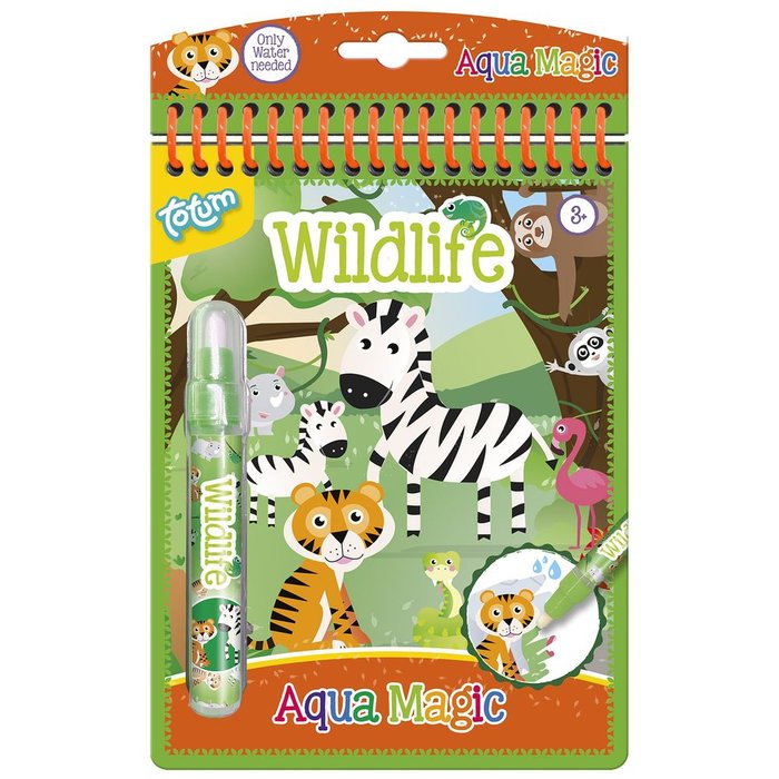 LIBRO DE ACUARELAS REUTILIZABLE AQUA MAGIC WILDLIFE | TOTUM | 1 UNIDAD | 8714274025783 Imagen principal del producto