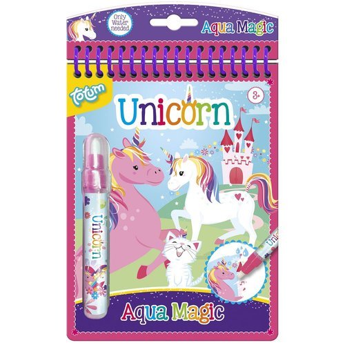 LIBRO DE ACUARELAS REUTILIZABLE AQUA MAGIC UNICORN | TOTUM | 1 UNIDAD | 8714274025806