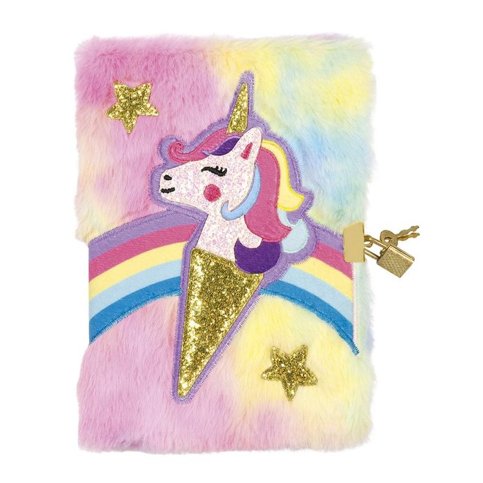 DIARIO SECRETO CON CERRADURA UNICORNIO | 1 UNIDADES | (TOTUM)