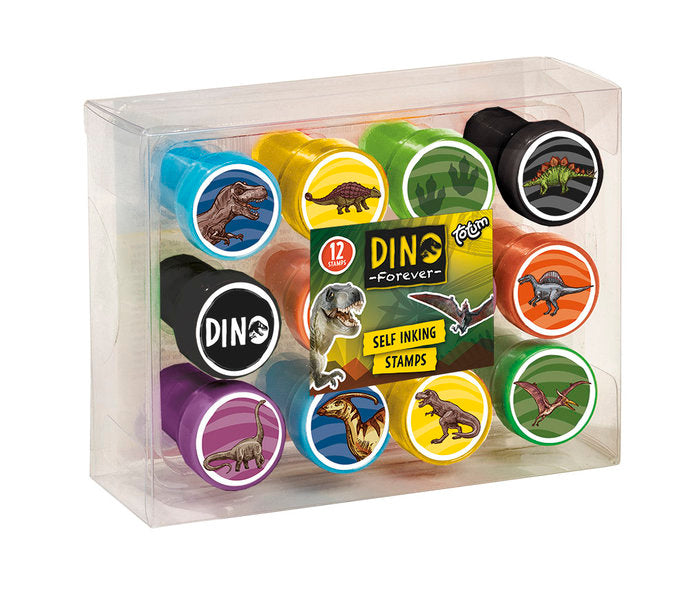 Pack 12 Sellos con Tinta Dino Marca Totum