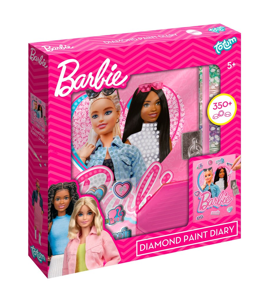 DIARIO PERSONALIZABLE CON DIAMANTES BARBIE | 1 UNIDADES | (TOTUM) Imagen principal del producto