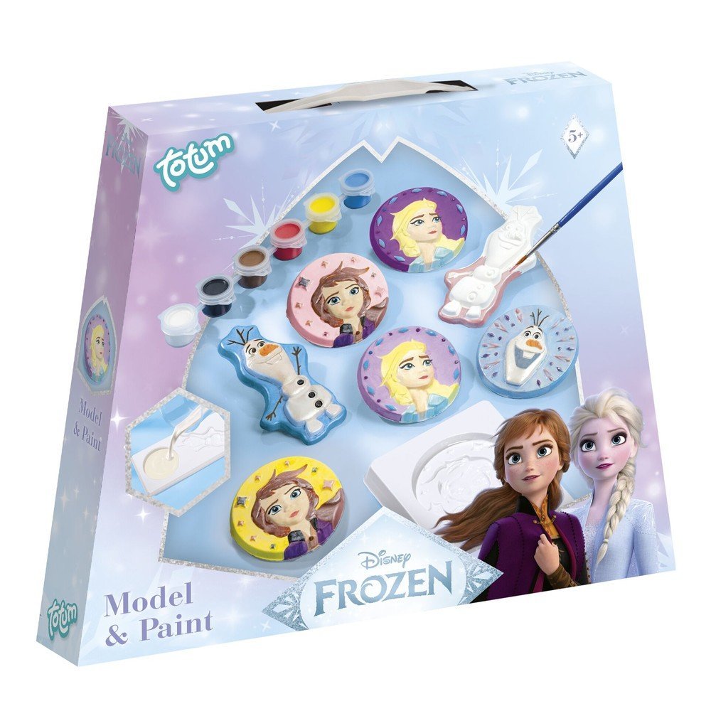 Set 4 Figuras de Escayola para Pintar Frozen Marca Totum Imagen principal del producto