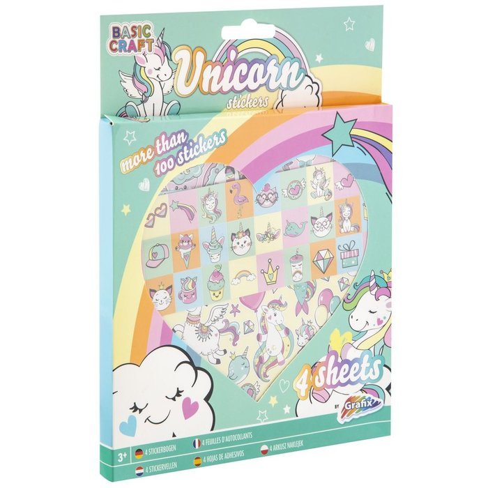 SET STICKERS UNICORNIO 4 HOJAS | CCG | ENVASE 12 UDS. UNIDAD | 8715427067919 Imagen principal del producto