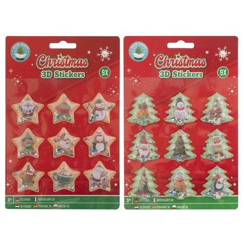 SET DE PEGATINAS 3D NAVIDAD | CCG NAVIDAD | ENVASE 24 UDS. UNIDAD | 8715427100043 Imagen principal del producto