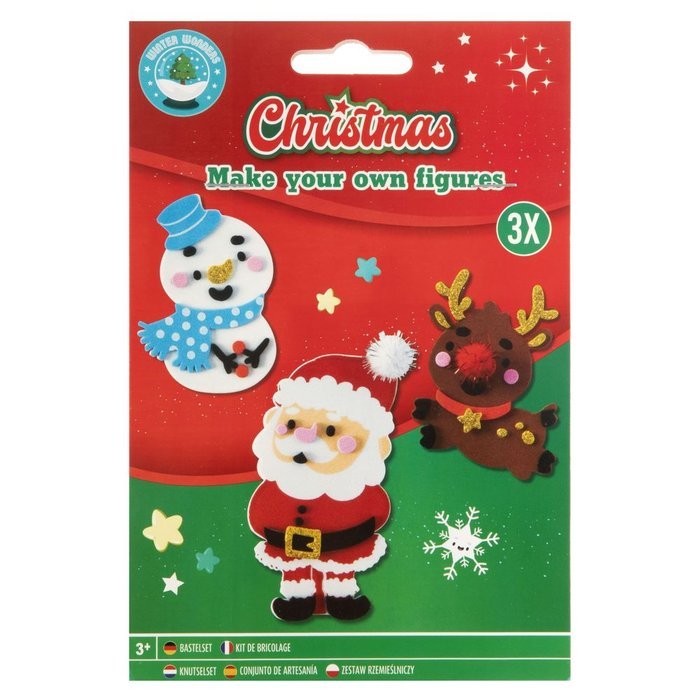 CONJUNTO DE ARTESANIA 3 FIGURAS NAVIDAD | CCG NAVIDAD | ENVASE 12 UDS. UNIDAD | 8715427100371 Imagen principal del producto