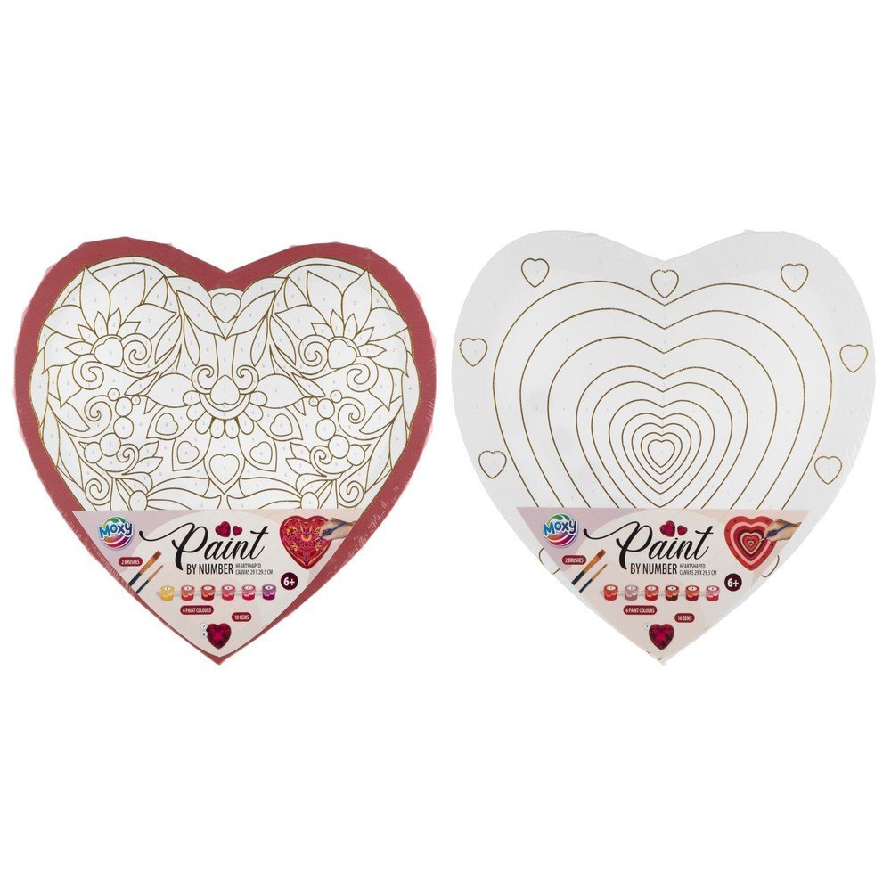 Pintar por Números Forma de Corazón 29x29 cm 2 Surtidos CCG