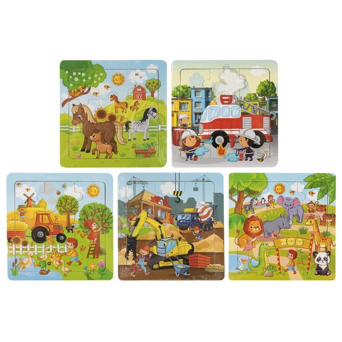 Expositor 15 puzzles de madera infantiles 9 pcs surtidos CCG Imagen principal del producto