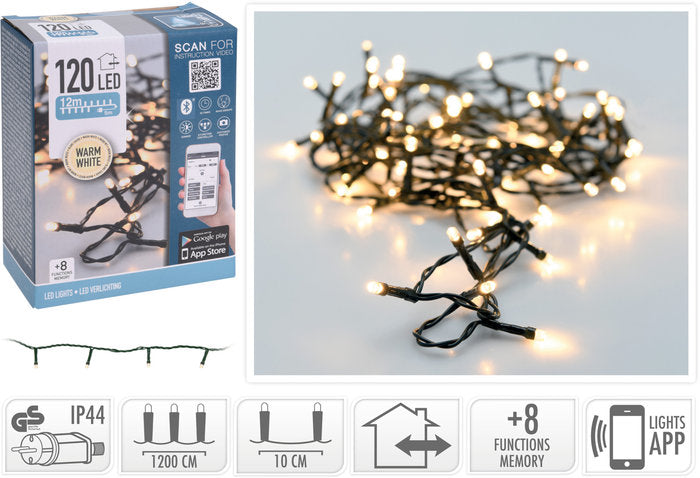 GUIRNALDA 120 LED MANEJABLES DESDE EL MOVIL | KOOPMAN CHRISTMAS | 1 UNIDAD | 8719202334807 Imagen principal del producto