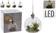 BOLA CRISTAL COLGANTE PLANTA CON LED SURTIDAS | KOOPMAN | 1 UNIDAD | 8719202477757