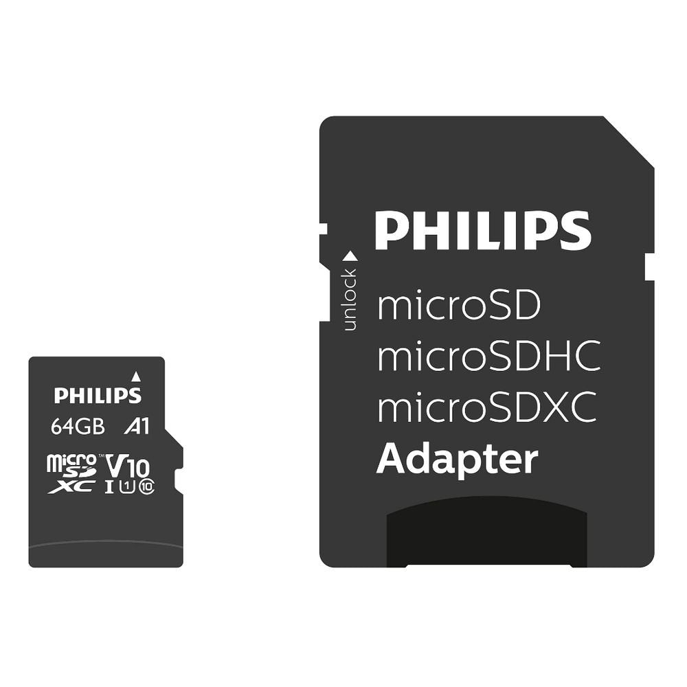 Tarjeta microSDHC 64GB Clase 10 U1 + adaptador