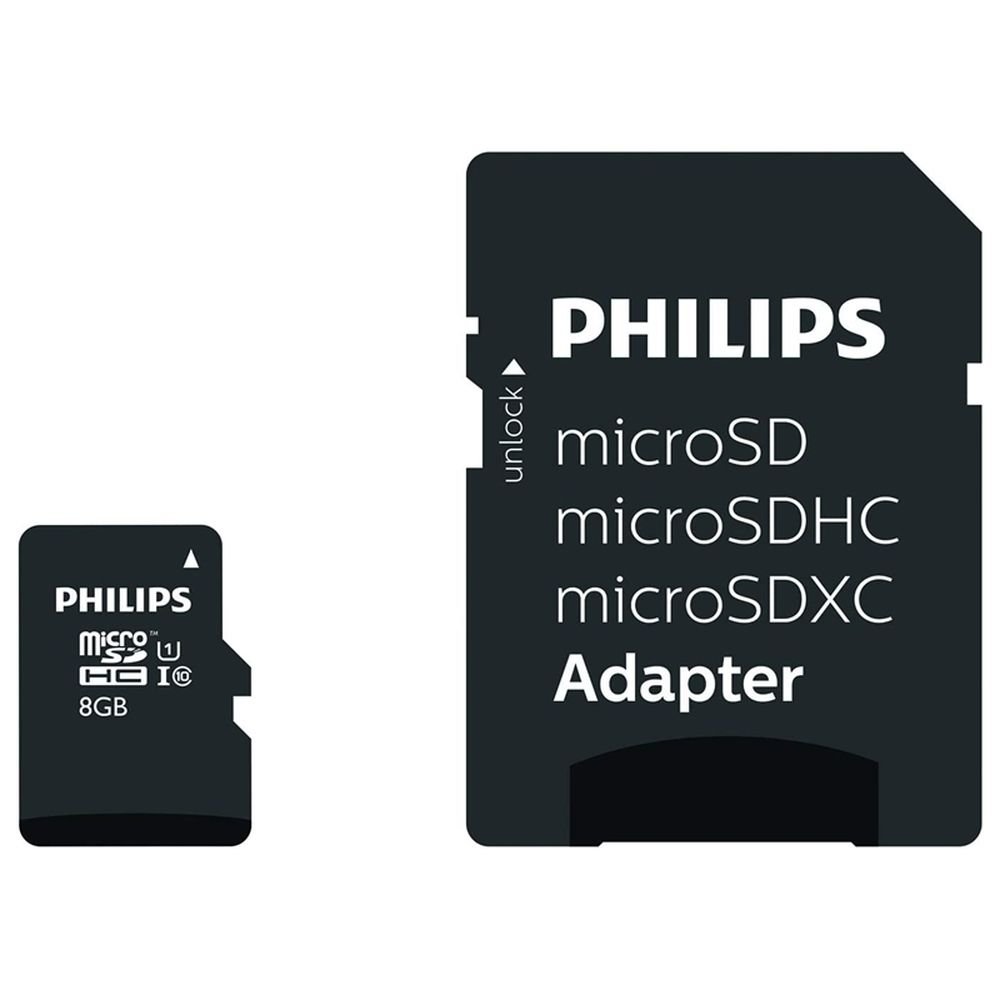 Tarjeta microSDHC 8GB Clase 10 U1 + Adaptador