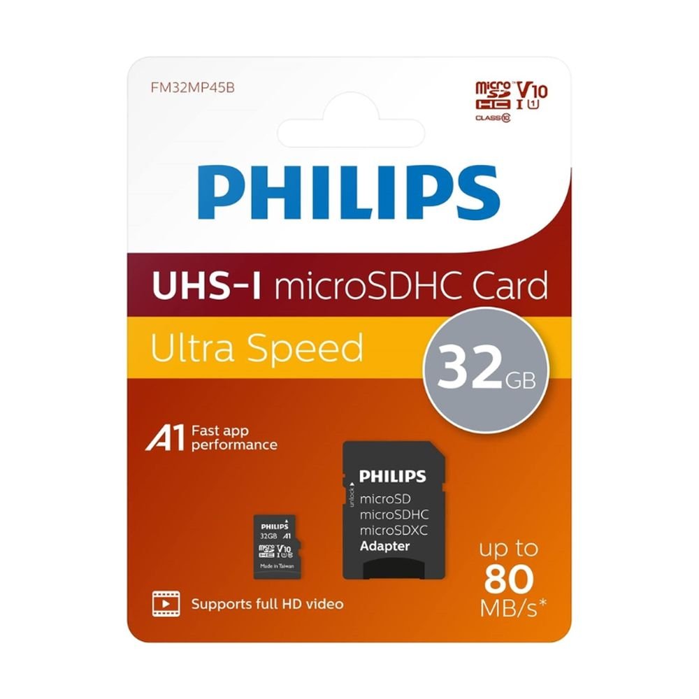 Tarjeta microSDHC 32GB Clase 10 U1 + Adaptador