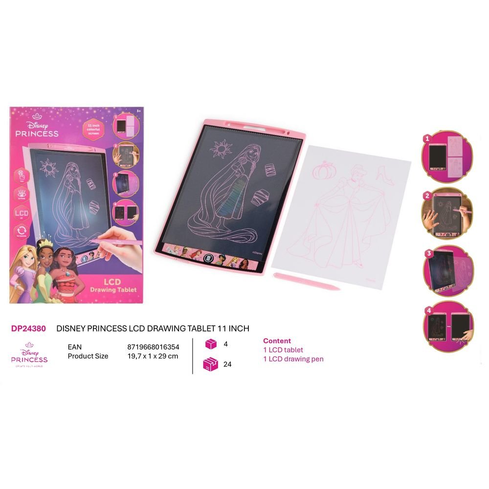 Tablet Dibujo LCD con Plantillas Princesas NEW IMPORT SL Imagen principal del producto