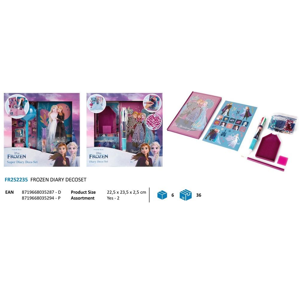 Diario Frozen Personalizable con Diamantes Surtido Marca New Import SL