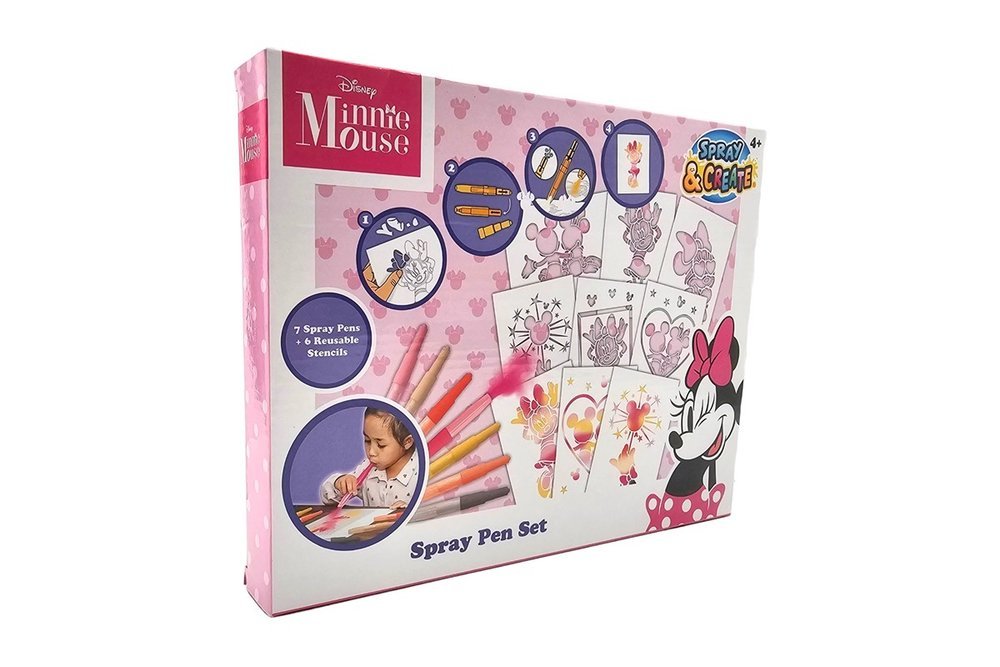 Set de Dibujo Aerografos y Plantillas Minnie Mouse New Import SL