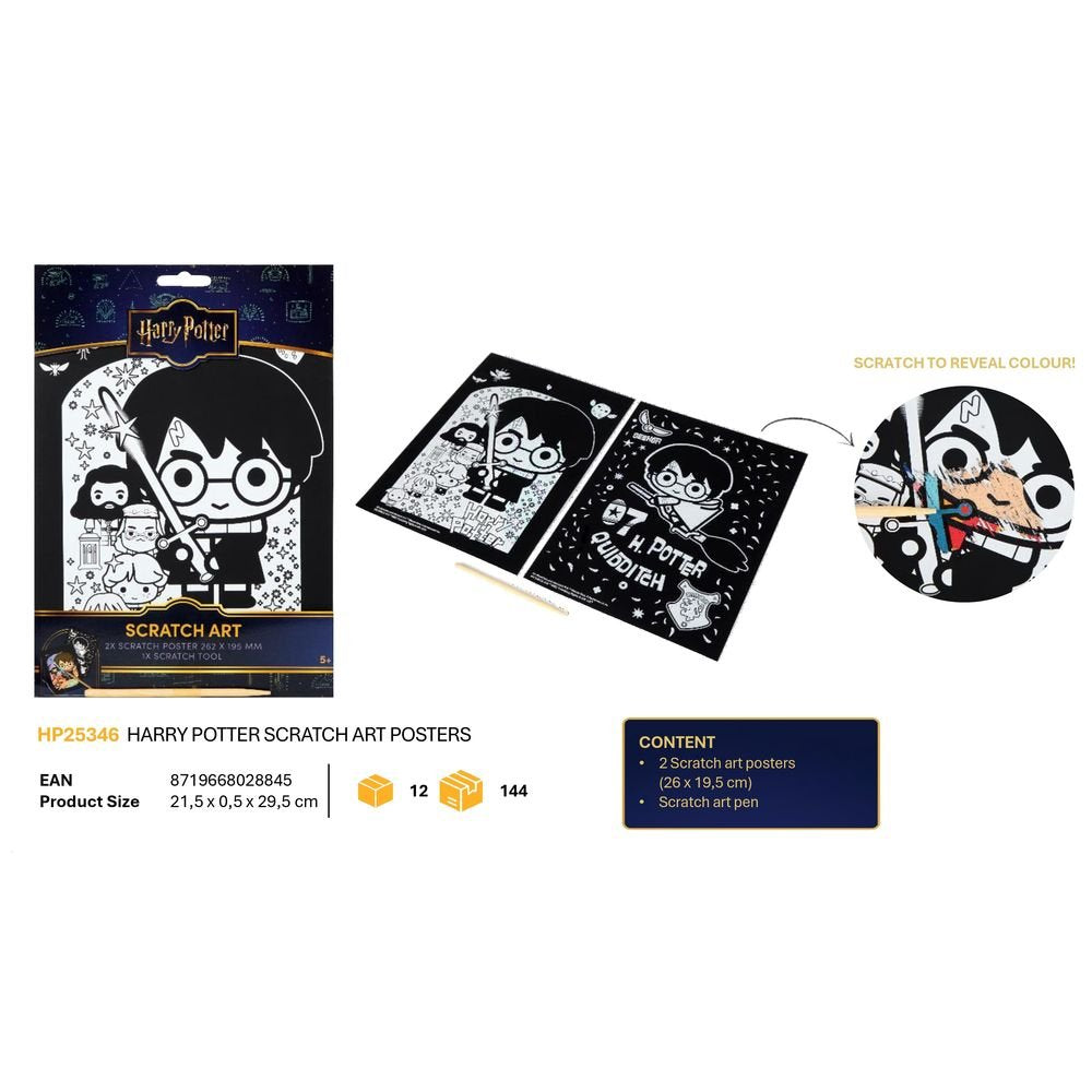 Set 2 Láminas Rasca y Descubre Harry Potter New Import SL
