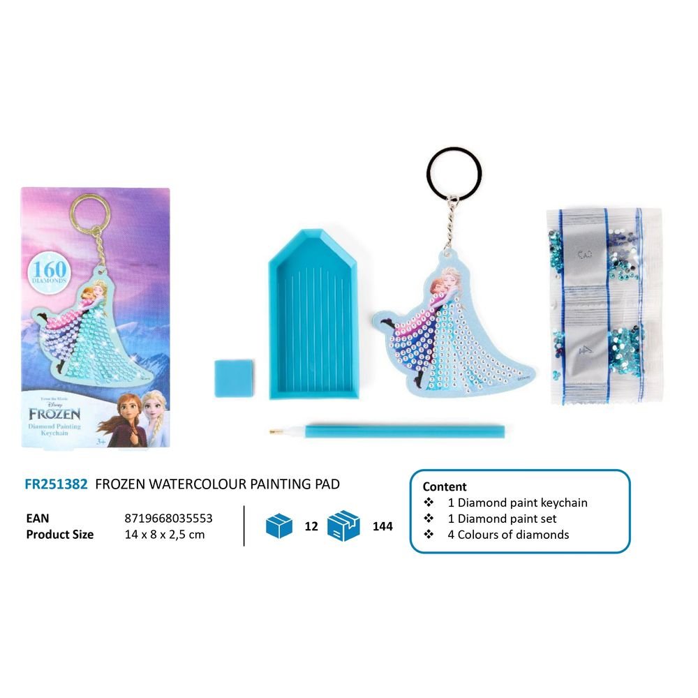 Set Pinta con 160 Diamantes Llavero Frozen Disney NEW IMPORT SL