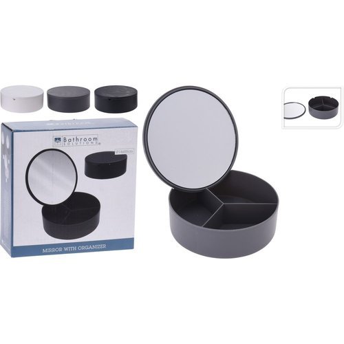 ESPEJO REDONDO CON ORGANIZADOR 14XH5CM SURTIDO | KOOPMAN | 1 UNIDAD | 8719987410116 Imagen principal del producto