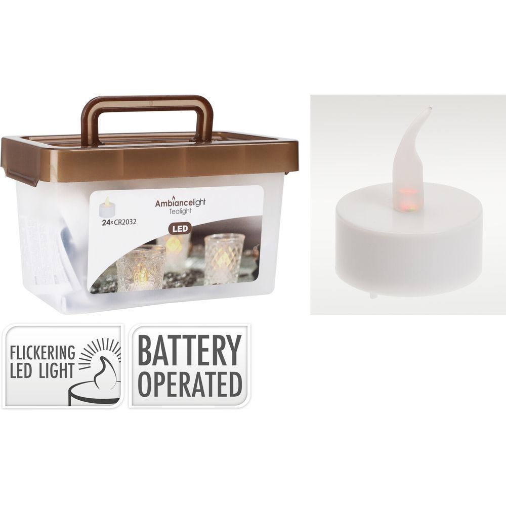 Set 24 velas de té LED Koopman
