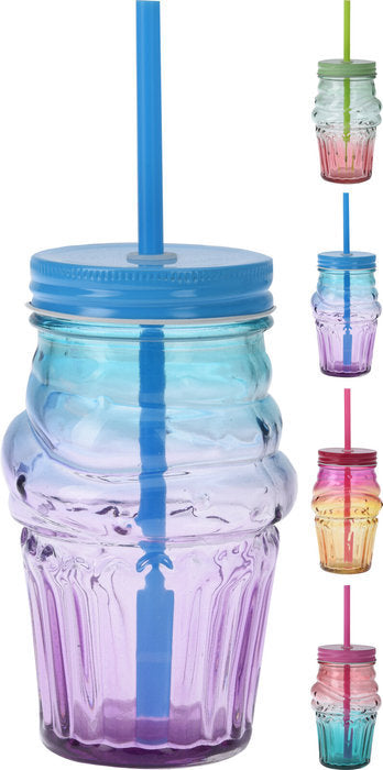 VASO CRISTAL CON PAJITA 500ML DREAMS SURTIDOS | KOOPMAN | ENVASE 12 UDS. UNIDAD | 8719987805417