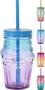 VASO CRISTAL CON PAJITA 500ML DREAMS SURTIDOS | KOOPMAN | ENVASE 12 UDS. UNIDAD | 8719987805417