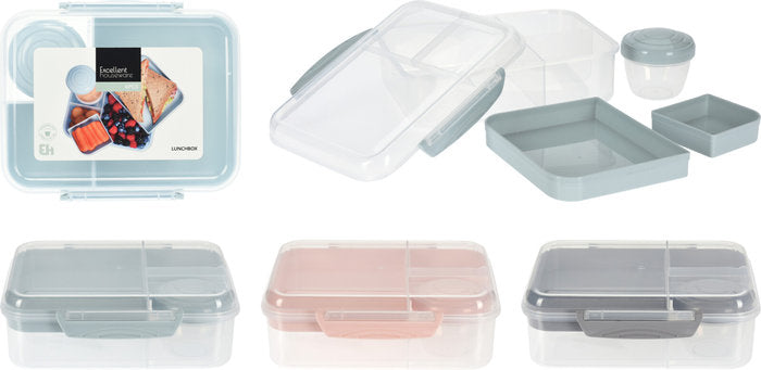 FIAMBRERA LUNCH PLASTICO CON COMPARTIMENTOS COLORES SURTIDO | KOOPMAN | 1 UNIDAD | 8719987866852