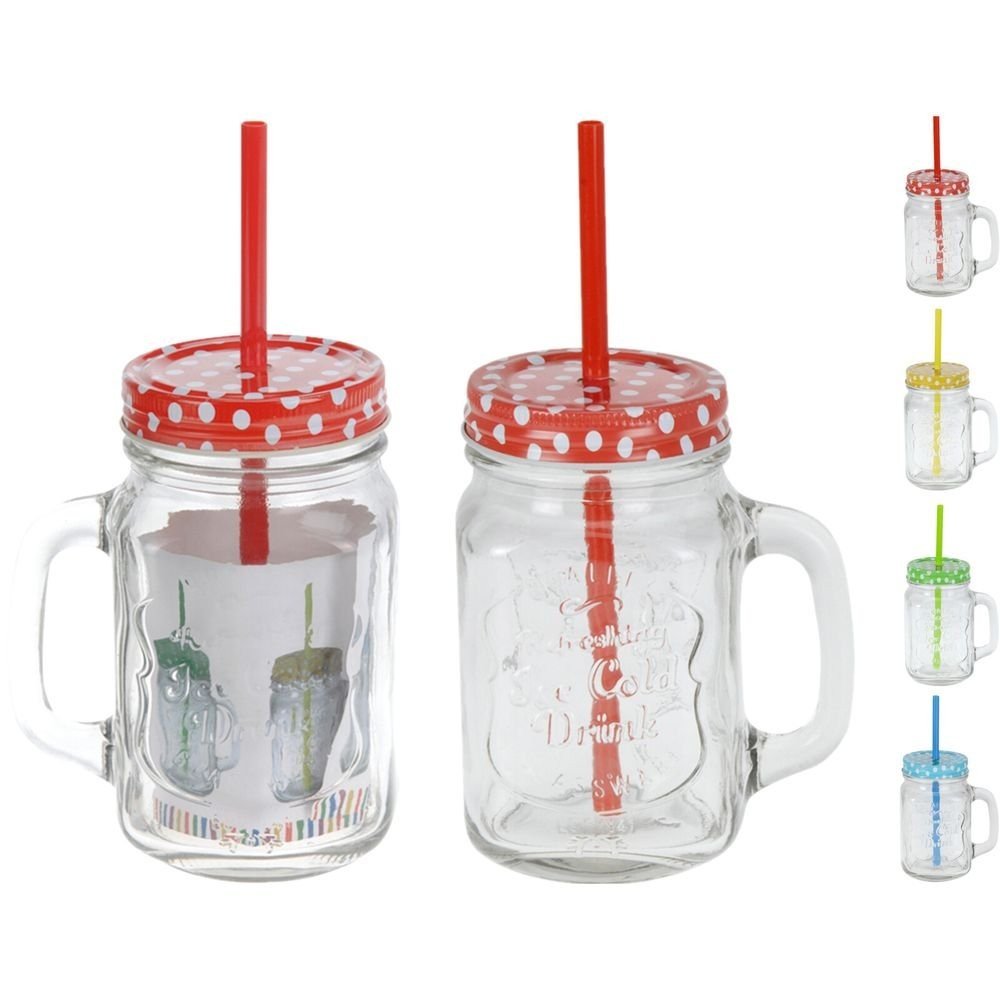 Jarra con pajita 450ml Koopman, pack de 24 unidades
