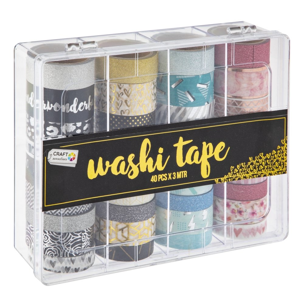Set 40 Cinta Washi 3 m en Caja CCG