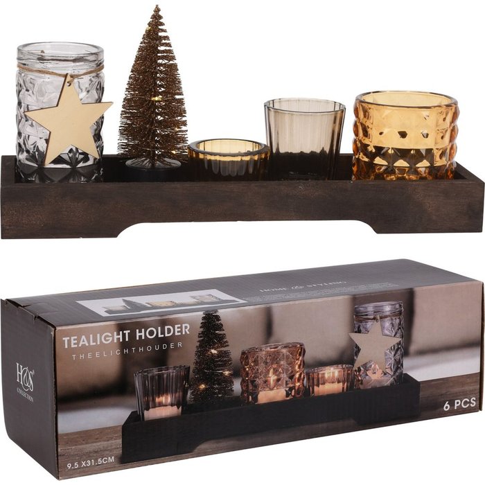 SET PORTAVELAS SET DE 6 PIEZAS | KOOPMAN CHRISTMAS | 1 UNIDAD | 8720573005166 Imagen principal del producto