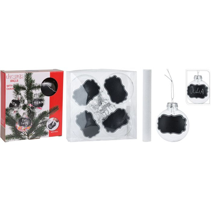 Set Bolas Navidad Pizarra Personalizable Koopman Christmas Imagen principal del producto