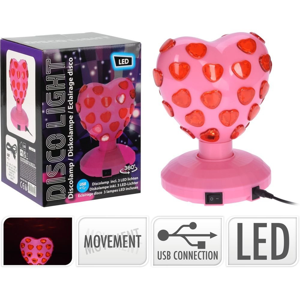 Lámpara Rosa Corazón Disco LED Koopman