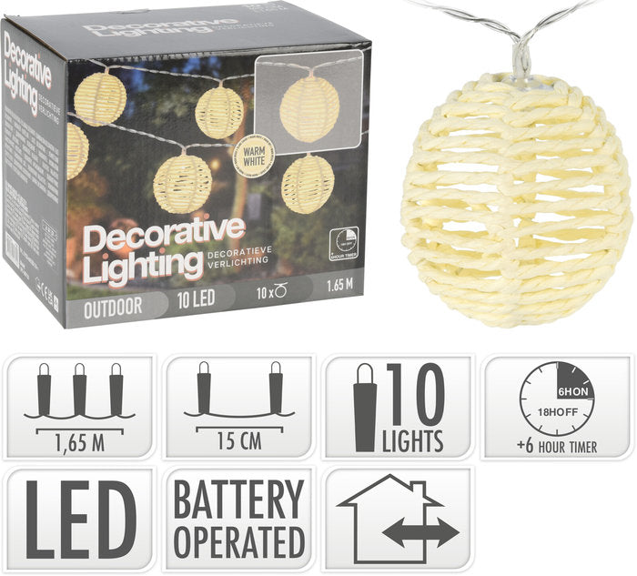 GUIRNALDA 10 LED BLANCO | KOOPMAN | 1 UNIDAD | 8720573517591