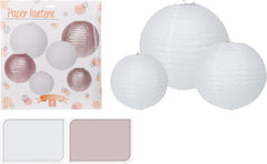 SET FAROLILLOS PAPEL ORO ROSA | KOOPMAN | 1 UNIDAD | 8720573573900